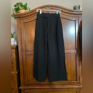 Madewell wide leg black pants spring/summer weight size 0 nwt